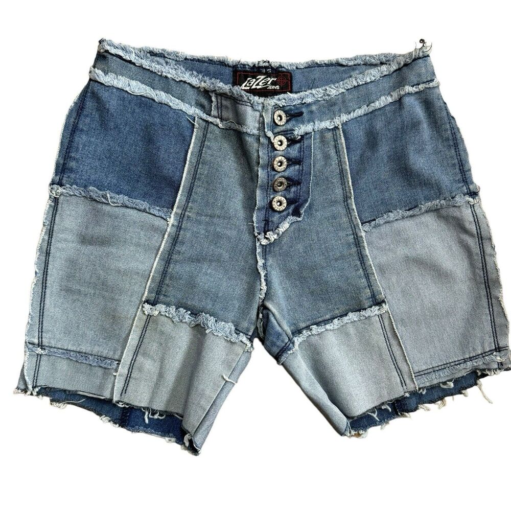 Jeans Denim Patchwork Shorts Size 3